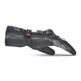 BELA ICE WINTER WP Leather Gloves with Leather Black White Red