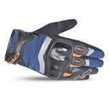 BELA DARING Men's Motorcycle Textile Gloves Blue Orange