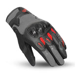 BELA DARING Men's Motorcycle Gloves Textile Red Gray Black