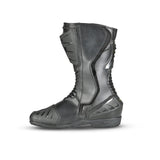 BELA MASTER Men's Motorcycle Leather Boots Black Fluorescent Yellow