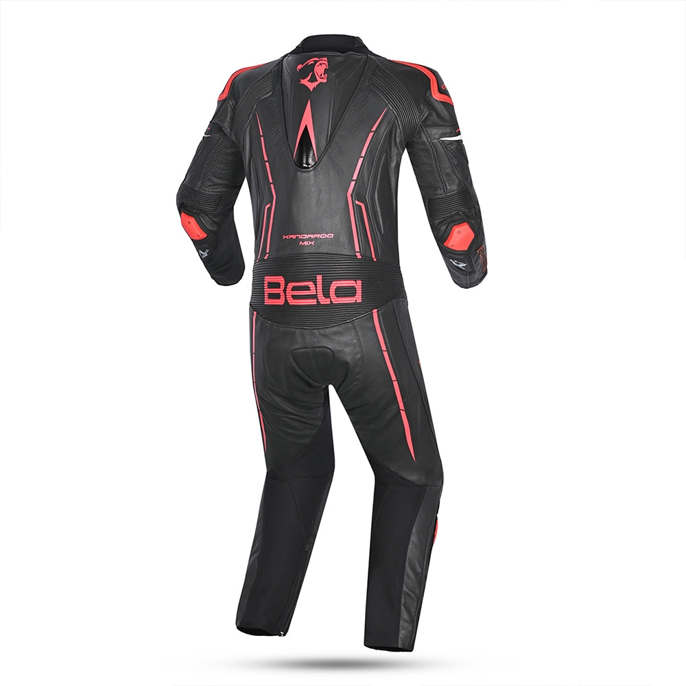 BELA - Macacão 1 peça Rocket Mix Canguru Preto/Vermelho