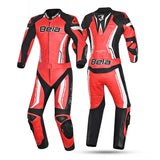 BELA ROCKET KANGAROO MIX 2 PC Fatos De Moto Senhora Vermelho Preto Branco
