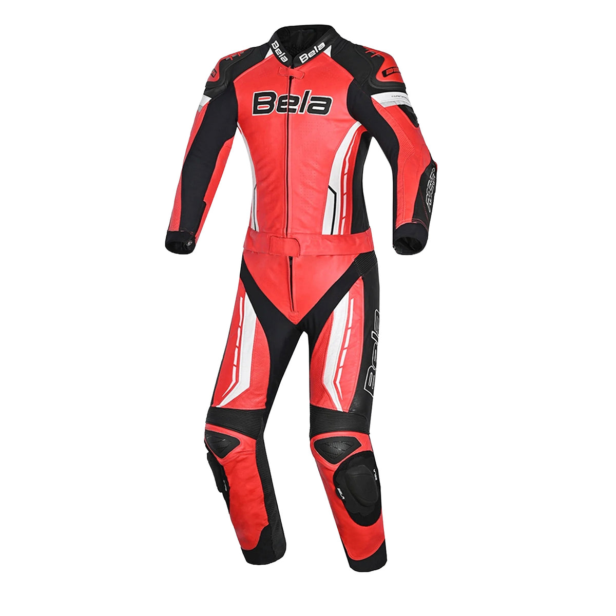 BELA ROCKET KANGAROO MIX 2 PC Fatos De Moto Senhora Vermelho Preto Branco