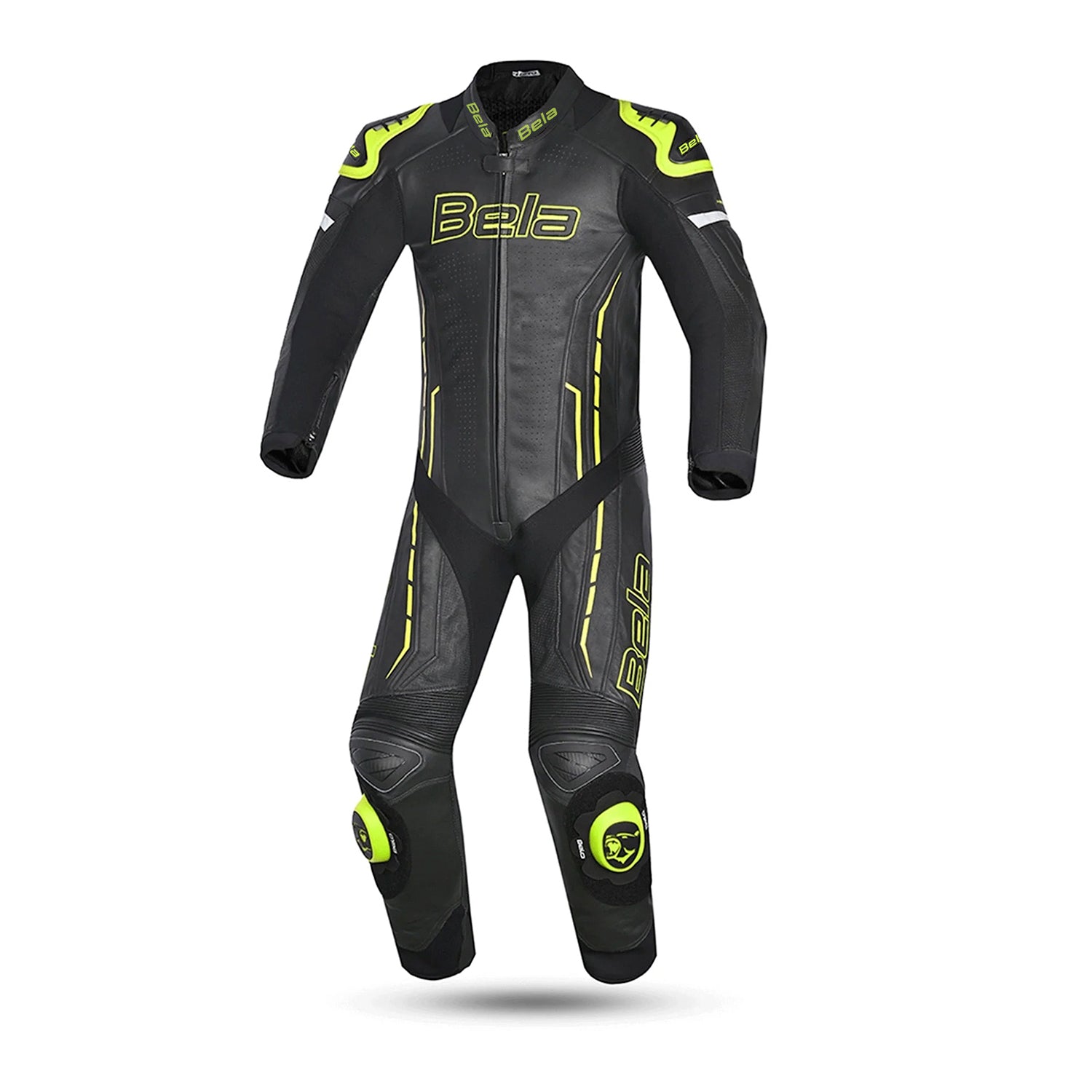 BELA ROCKET Mix Kangaroo 1 PC Motorcycle Suit Black Fluorescent Yellow – 1 – Maximomoto PT