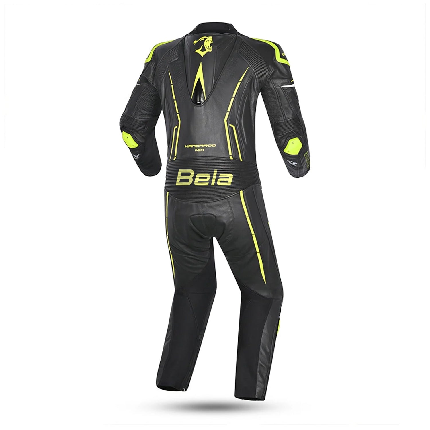 BELA ROCKET Mix Kangaroo 1 PC Motorcycle Suit Black Fluorescent Yellow – 3 – Maximomoto PT