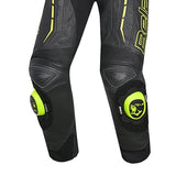 BELA ROCKET Mix Kangaroo 1 PC Motorcycle Suit Black Fluorescent Yellow