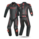 BELA ROCKET Mix Kangaroo 1 PC Moto Couro Fato Preto Vermelho