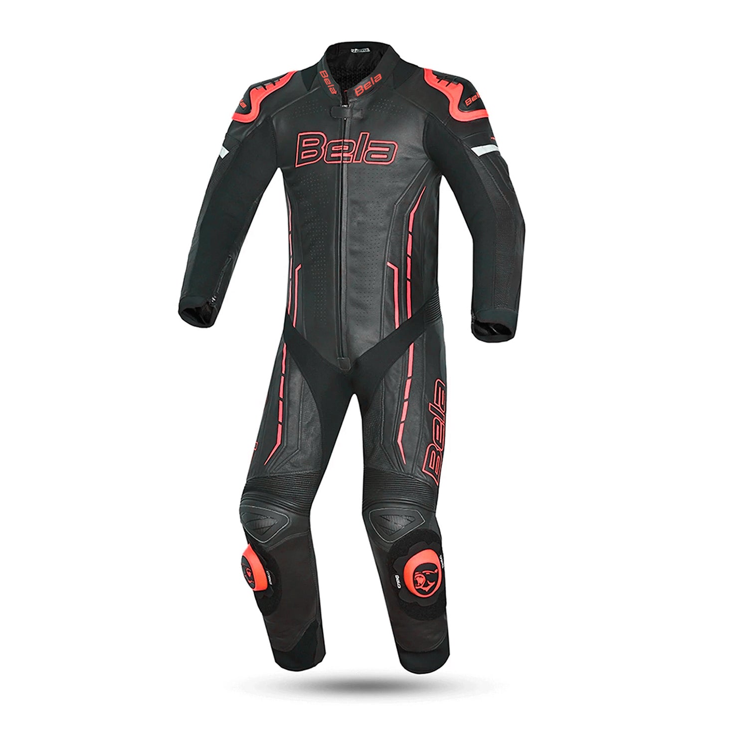 BELA ROCKET Mix Kangaroo 1 PC Moto Couro Fato Preto Vermelho – 1 – Maximomoto PT