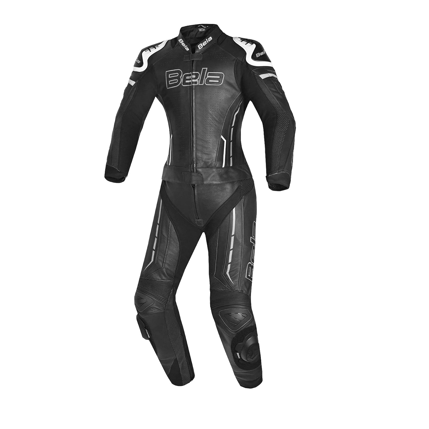 BELA ROCKET MIX KANGAROO 1 PC Motorcycle Lady Suit Black Blanco – 1 – Maximomoto PT