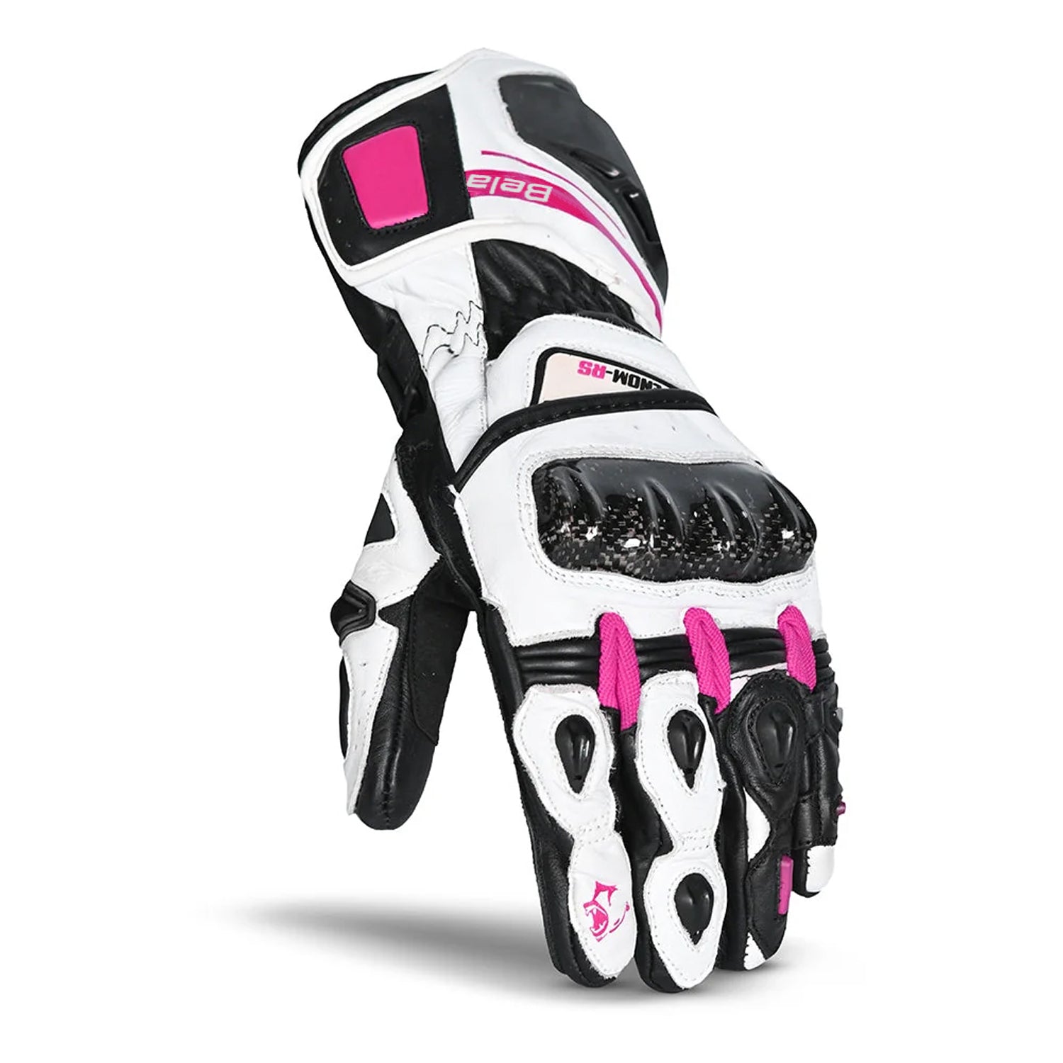 BELA Venom RS Racing Luvas De Moto Senhora Couro Preto Branco Rosa – 2 – Maximomoto PT
