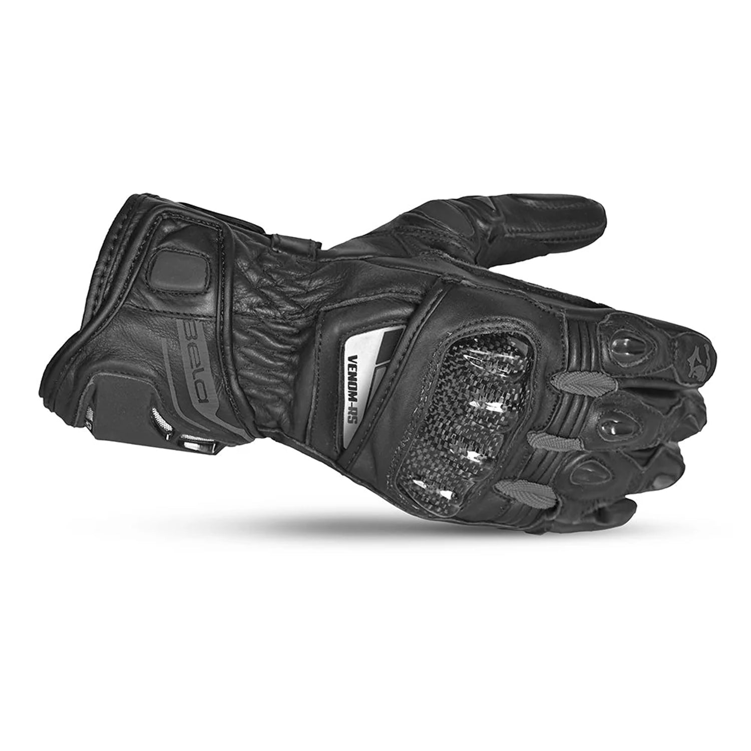 BELA VENOM RS RACING Women's Motorcycle Leather Gloves Black – 3 – Maximomoto PT