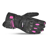 BELA VENOM RS Women's Motorcycle Leather Gloves Black Pink