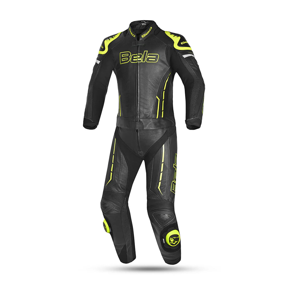 BELA ROCKET MIX KANGAROO 2 PC Fatos De Moto Homem Preto Amarillo Fluro