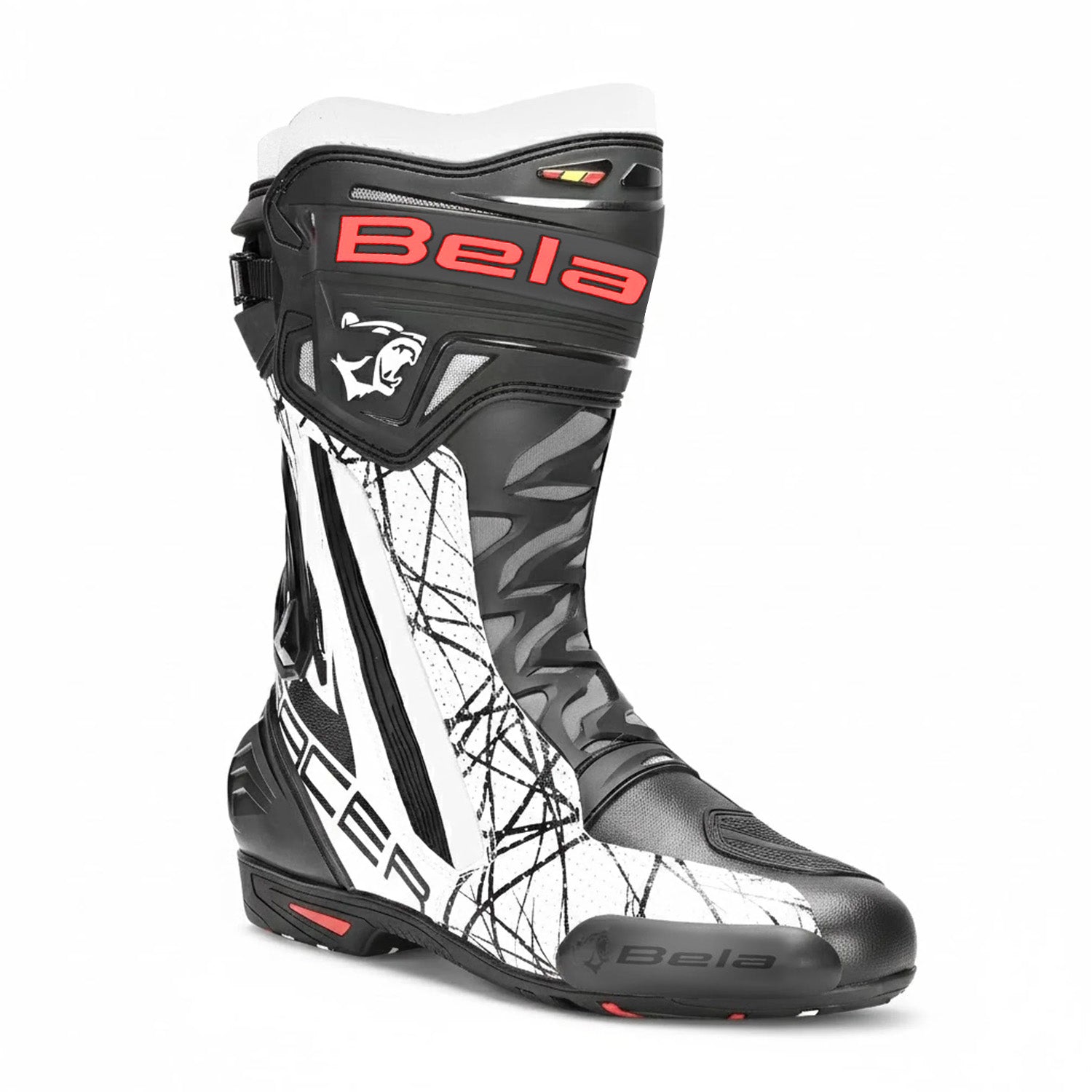 BELA AIR RIDER GP-1 Moto Corrida Botas Preto Branco – 4 – Maximomoto PT