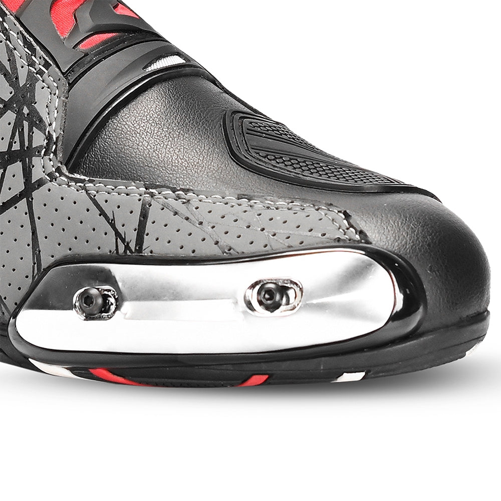 BELA AIR RIDER GP-1 Moto Corrida Botas Preto Cinza Vermelho