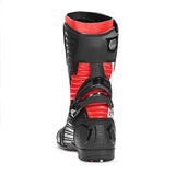 BELA AIR RIDER GP-1 racing motorcycle boots, black and red.