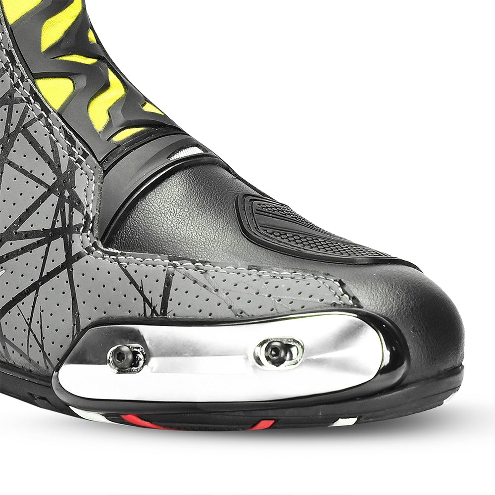 BELA AIR RIDER GP-1 RACING Moto Botas Preto Amarela Fluorocente