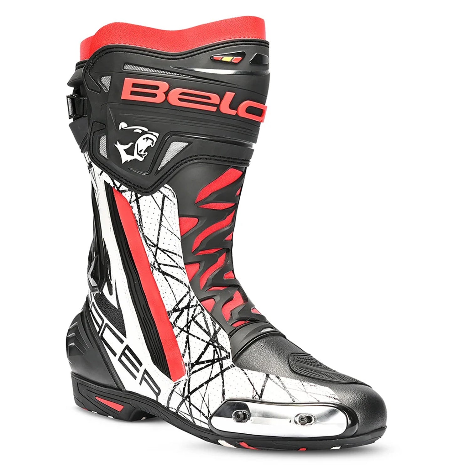 BELA AIR RIDER GP-1 corrida Botas de Moto Pretas e Vermelhas – 8 – Maximomoto PT