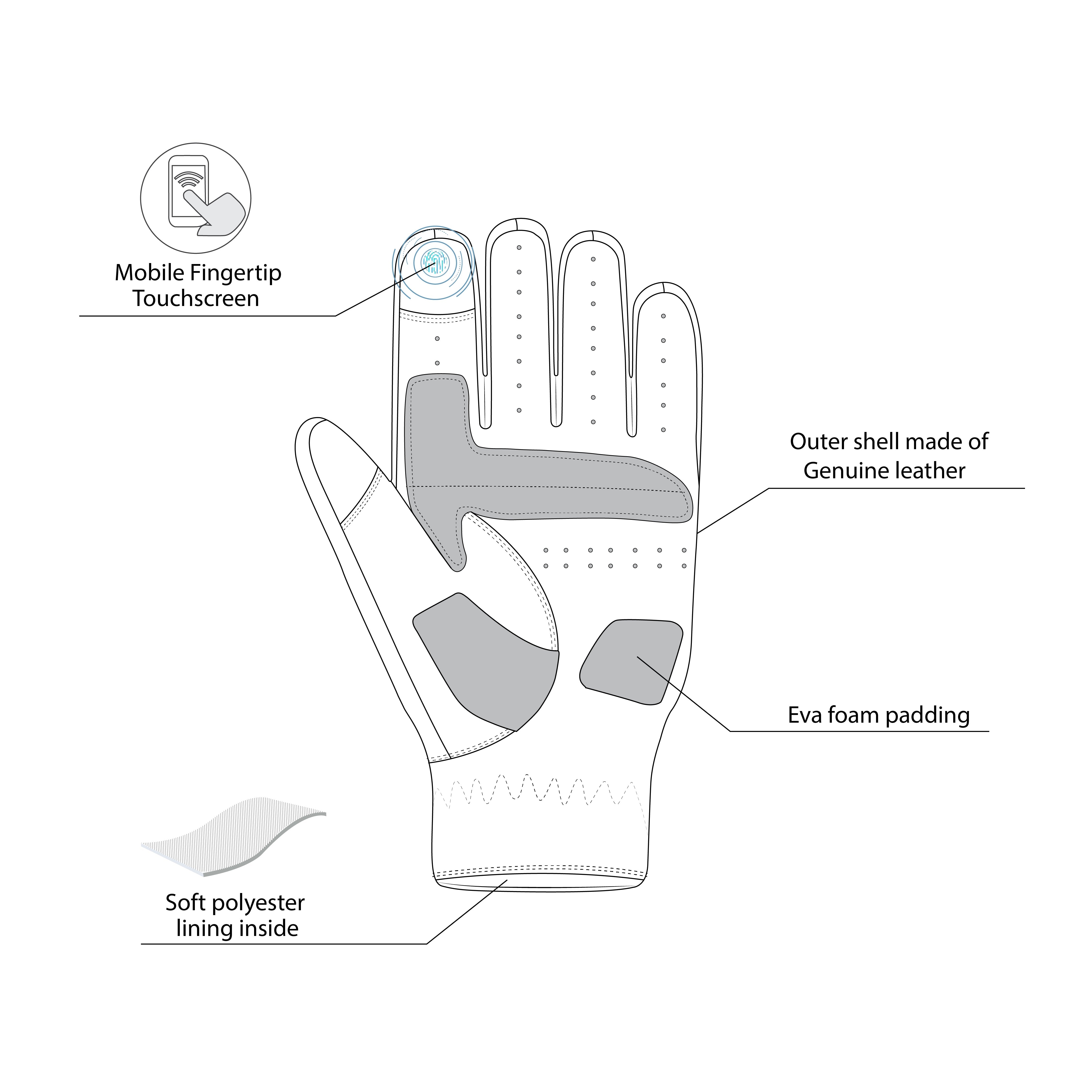 BELA APOLO Motorcycle Leather Gloves Brown – 6 – Maximomoto PT