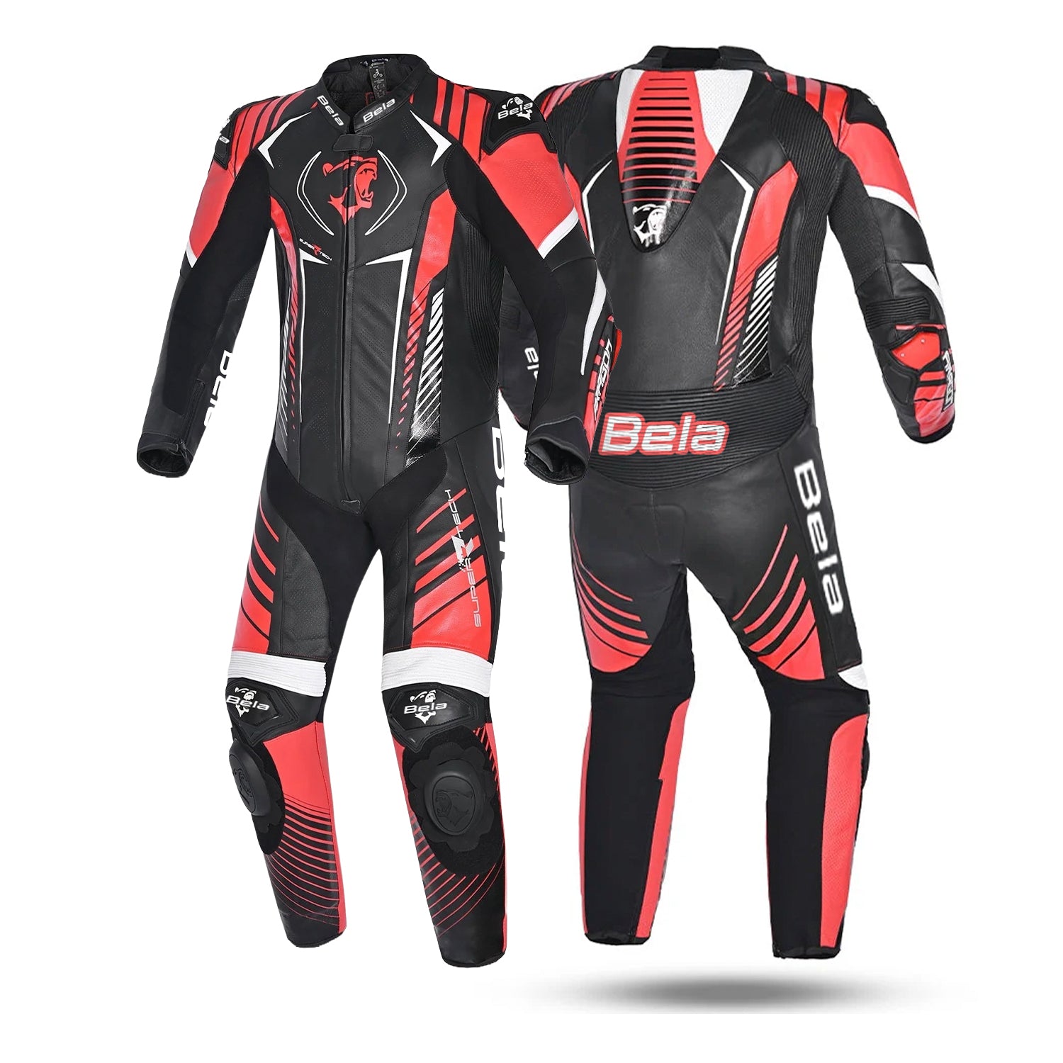 BELA ARAGONE HELITE AIR-PRO 1 PC Motorcycle Suits Black Red – 2 – Maximomoto PT