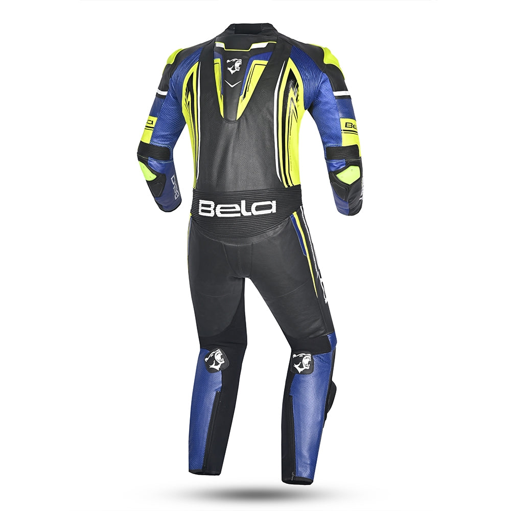 BELA BEAST 1 PC Couro Moto Fatos Preto - Imagem traseira do terno