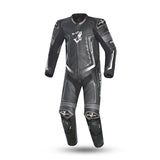 BELA BEAST 1 PC Fatos De Moto Couro Preto Branco