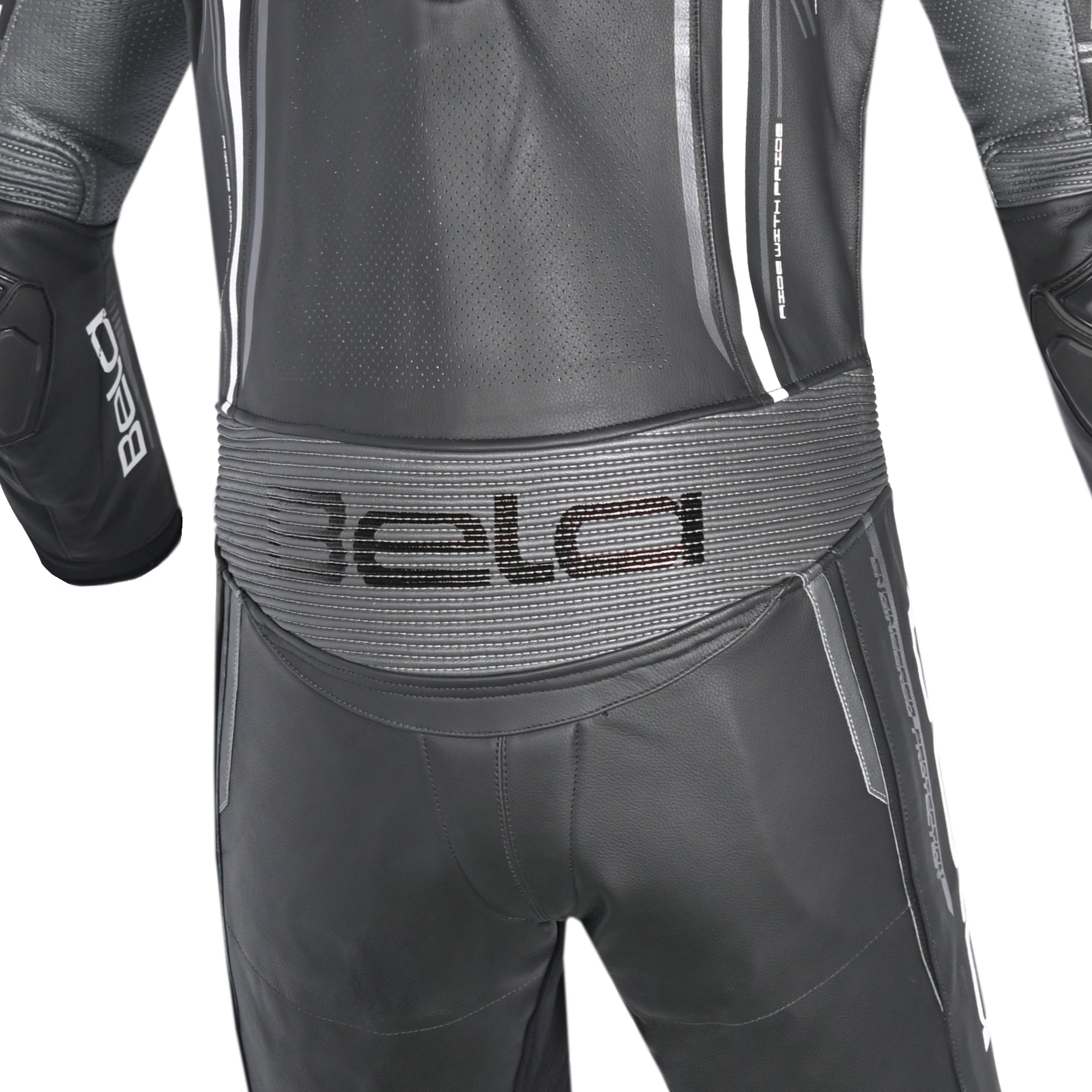 BELA BEAST 1 PC Couro Moto Fatos Preto Branco - Imagem inferior do terno
