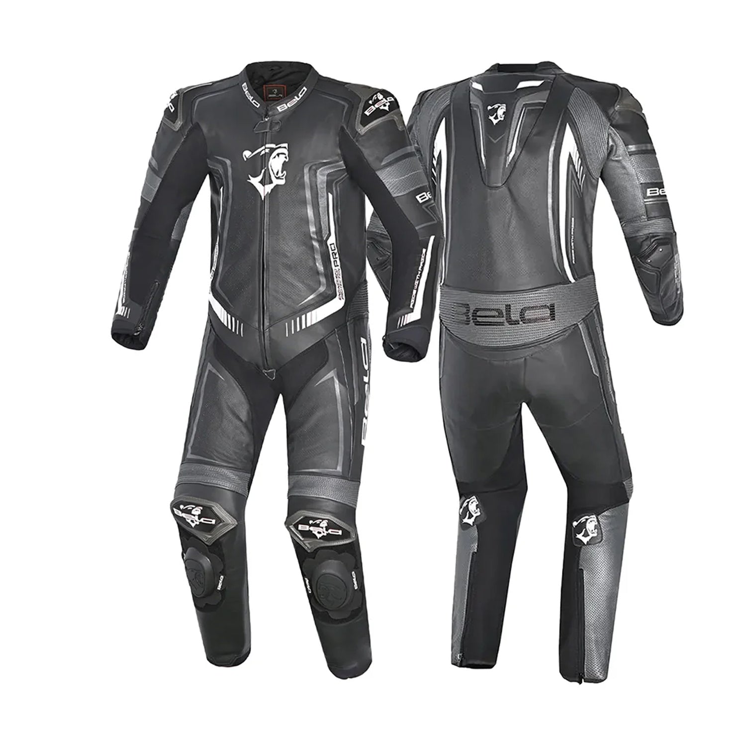 BELA BEAST 1 PC Fatos De Moto Couro Preto Branco – 2 – Maximomoto PT