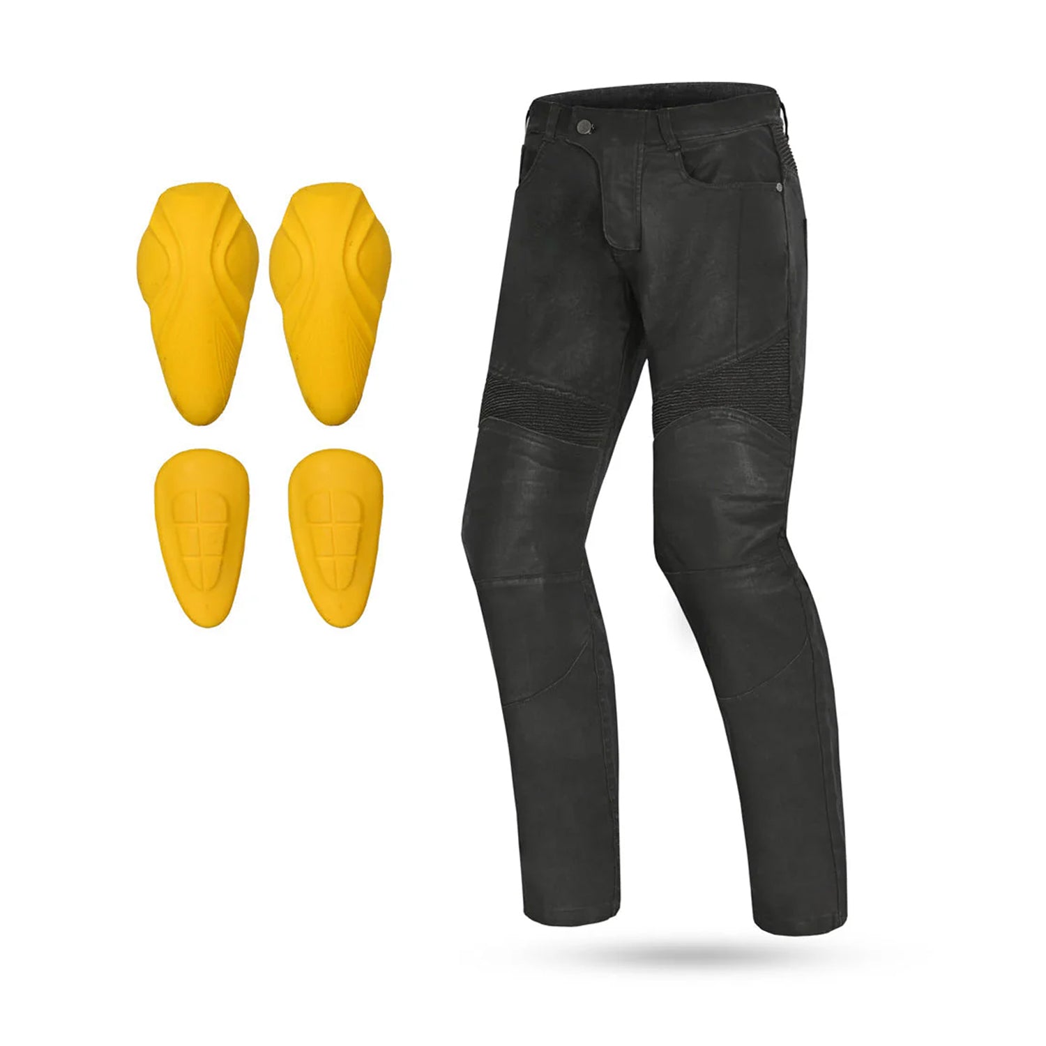 BELA BOSTON WAX Jeans Moto Black Pants – 10 – Maximomoto PT