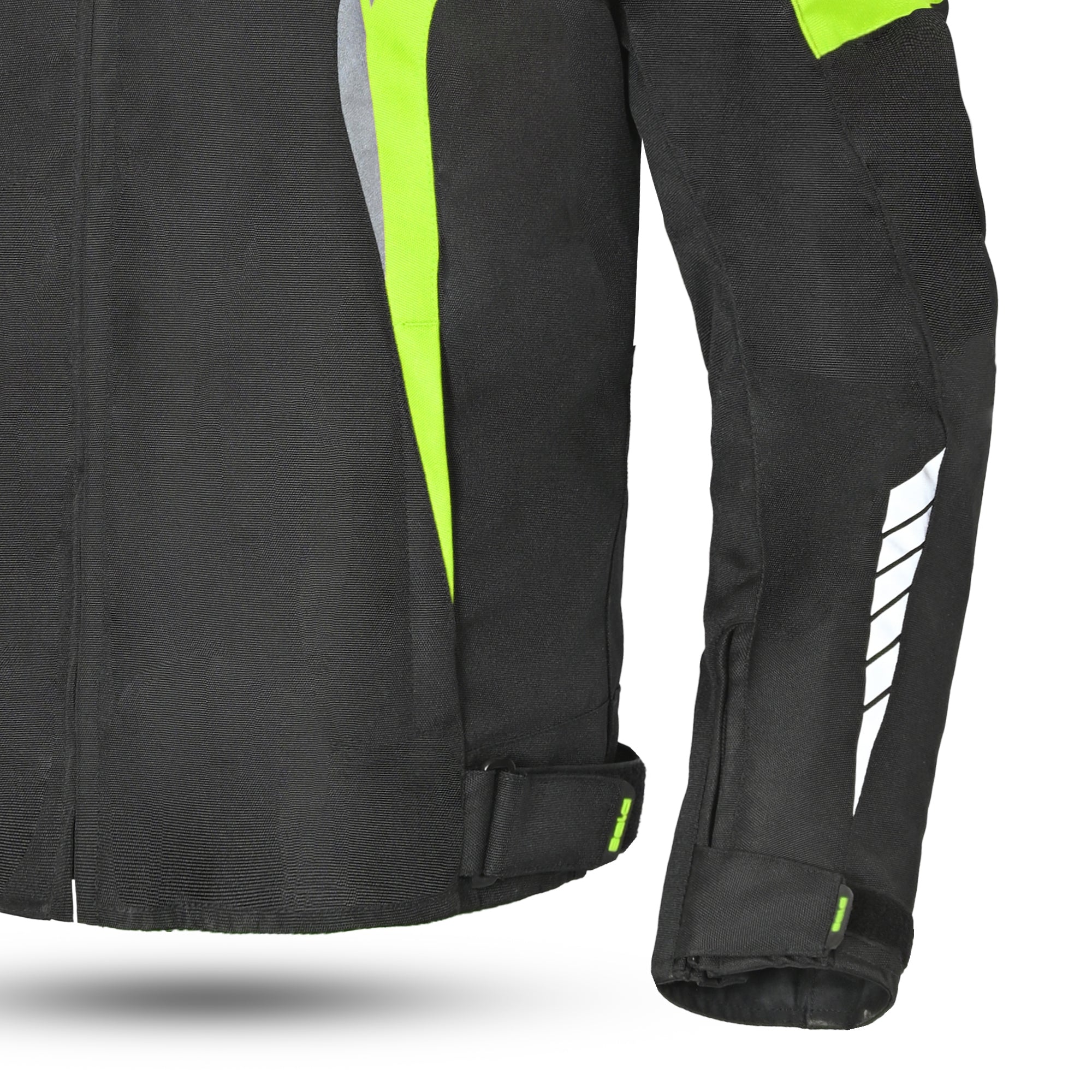 BELA BRADLEY Moto Homem Casacos Preto Amarelo Fluorescente - Imagem frontal esquerda da Casacos