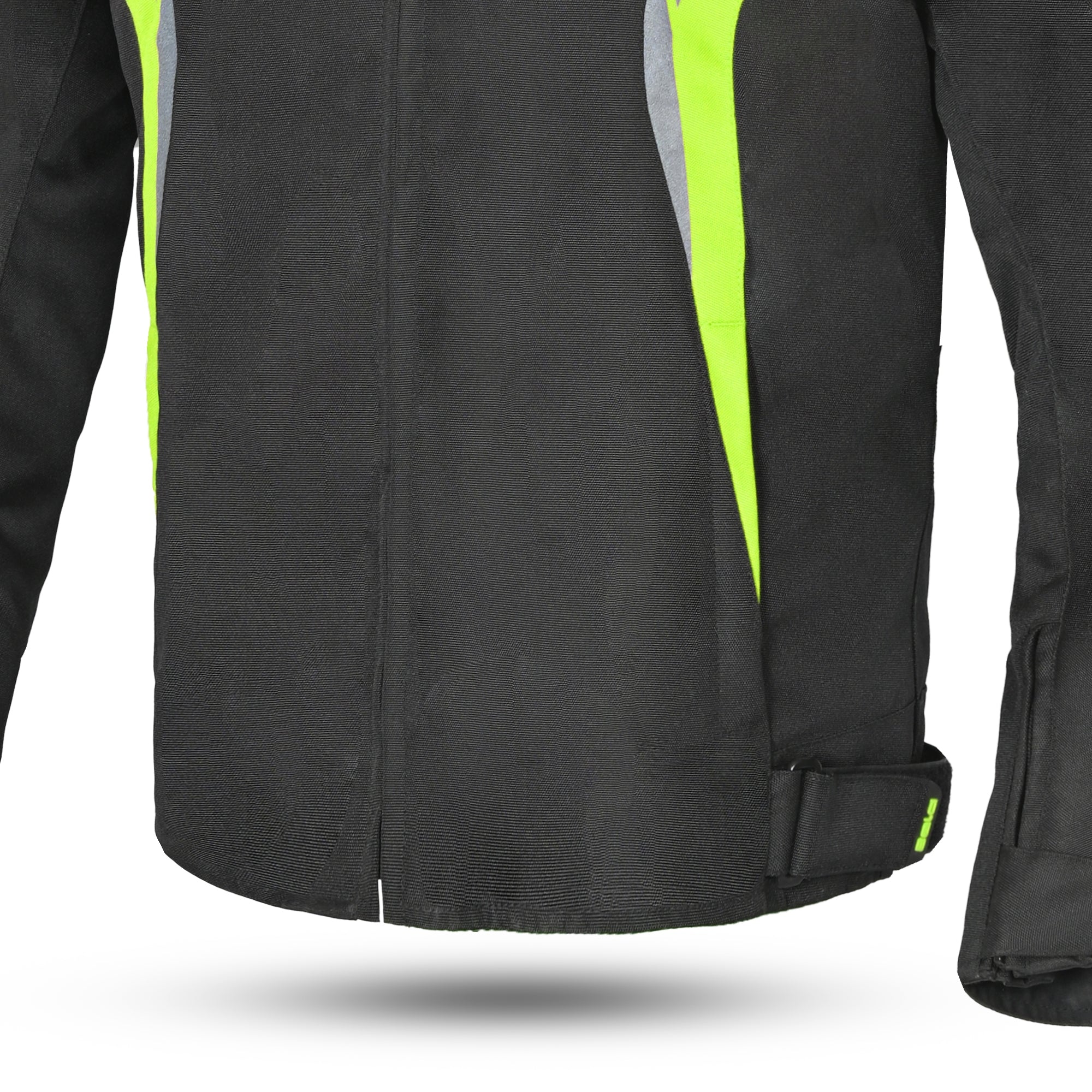 BELA BRADLEY Moto Homem Casacos Preto Amarelo Fluorescente - Imagem frontal inferior da Casacos