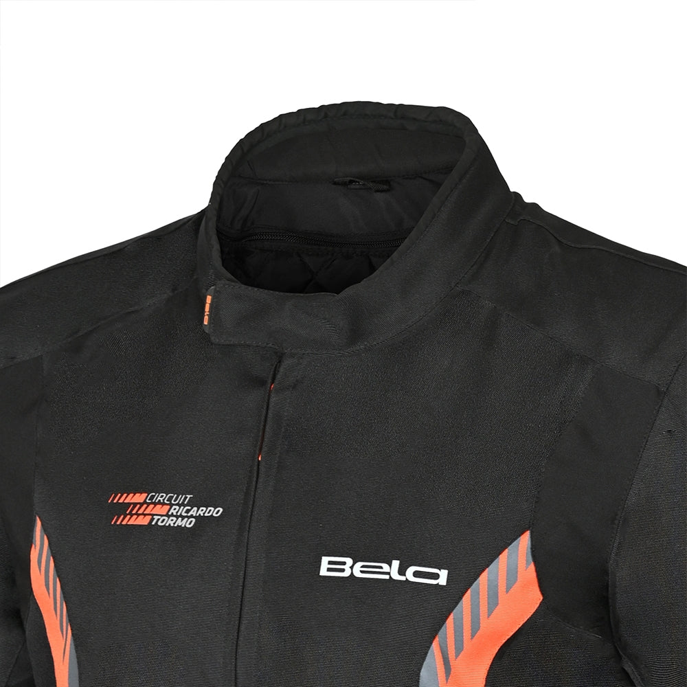 BELA BRADLEY Moto Homem Casacos Preto Laranja - Imagem central frontal da Casacos