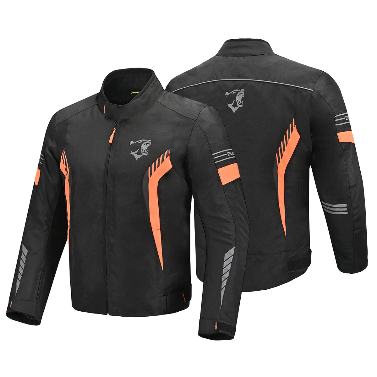 BELA BRADLEY Moto Homem Casacos Preto Laranja - Imagem dupla de Casacos