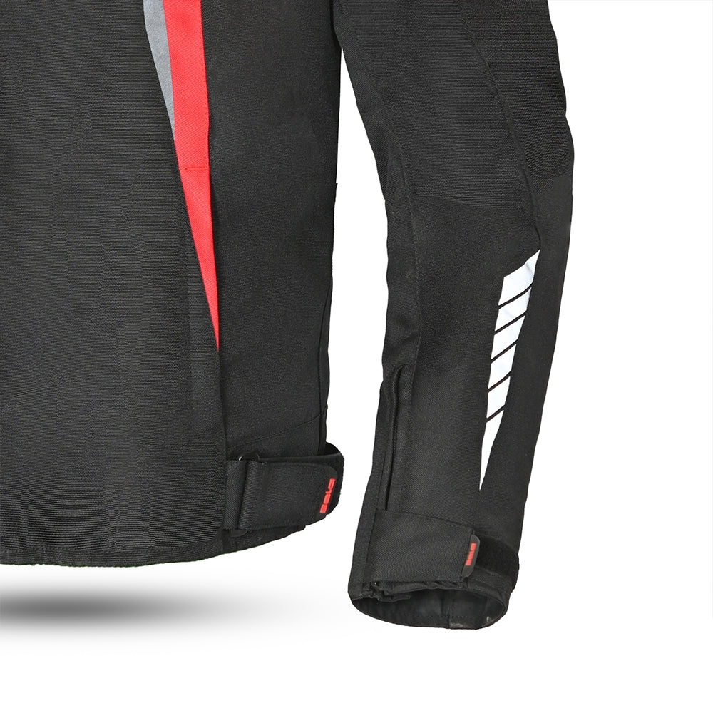 BELA BRADLEY Moto Homem Casacos Preto Vermelho- Imagem frontal esquerda da Casacos