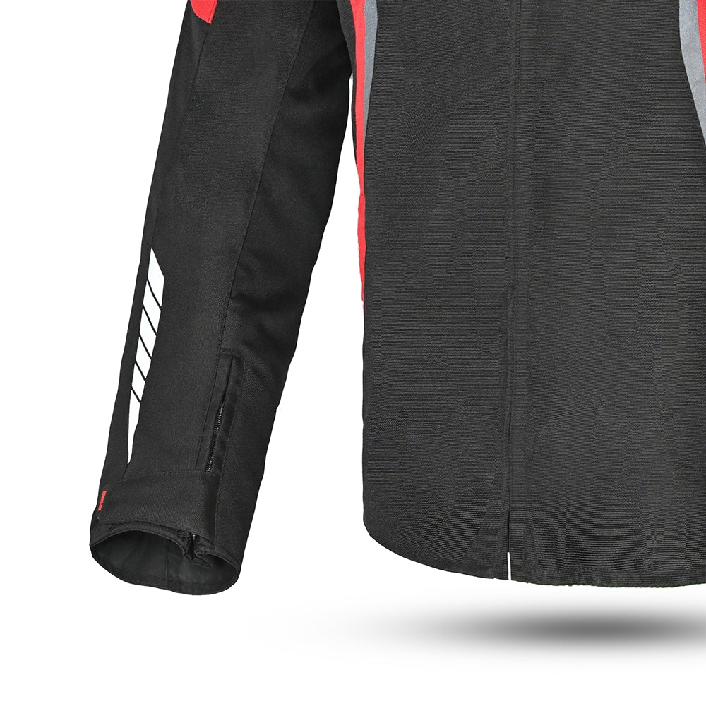 BELA BRADLEY Moto Homem Casacos Preto Vermelho - Imagem frontal direita da Casacos