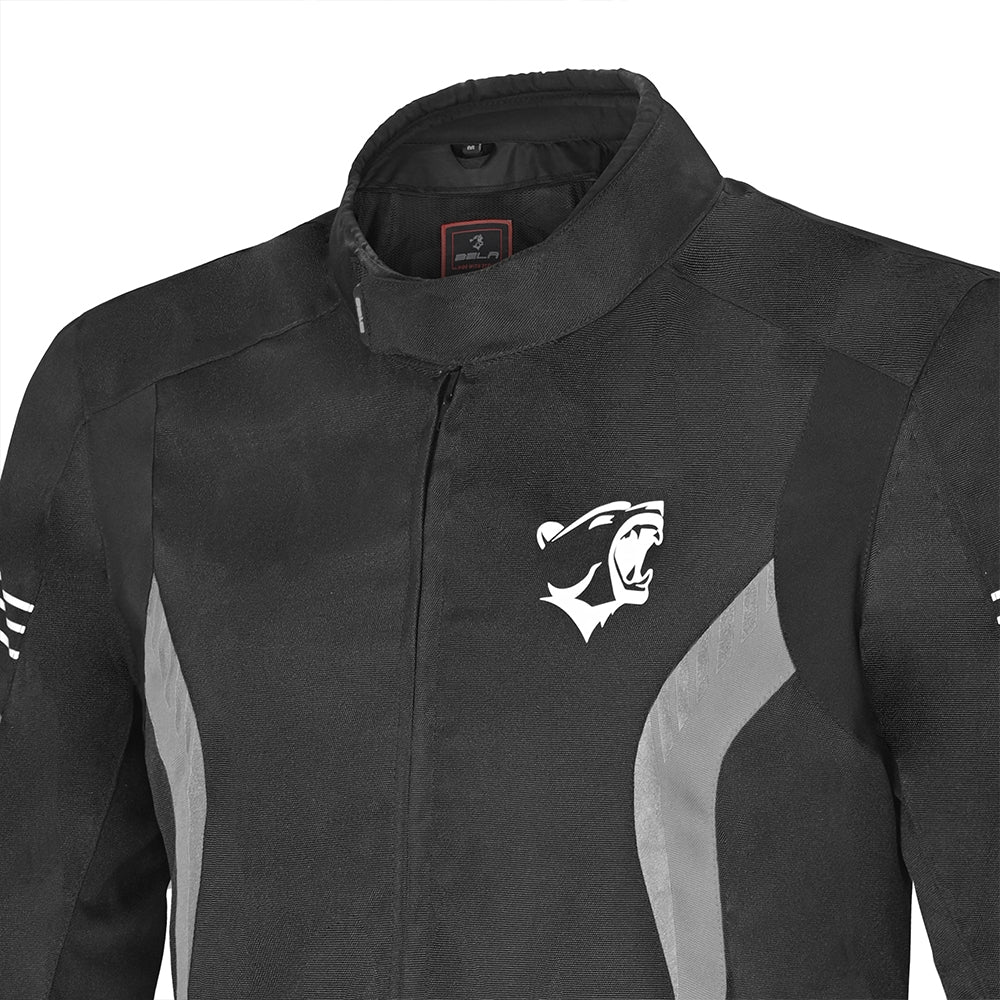 BELA BRADLEY Moto Homens Casacos Preto Cinza - Imagem frontal superior da Casacos