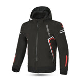 BELA BREEZE Soft Shell Moto Hood Black Red