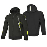 BELA BREEZE Moto Capuz Preto Fluo Amarelo - Imagem dupla de Casacos