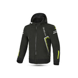 BELA BREEZE Moto Capuz Preto Fluo Amarelo - Imagem frontal da Casacos 