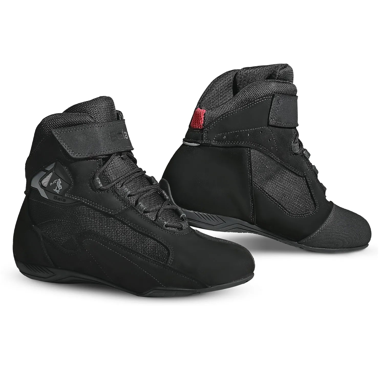 BELA TROPHY Short Leather Motorcycle Boots for Men - Black – 1 – Maximomoto PT