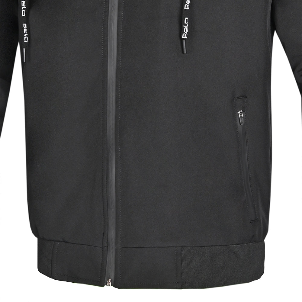 BELA CAMO RUSH Moto Capuz Preto Cinza - Imagem central frontal da Casacos