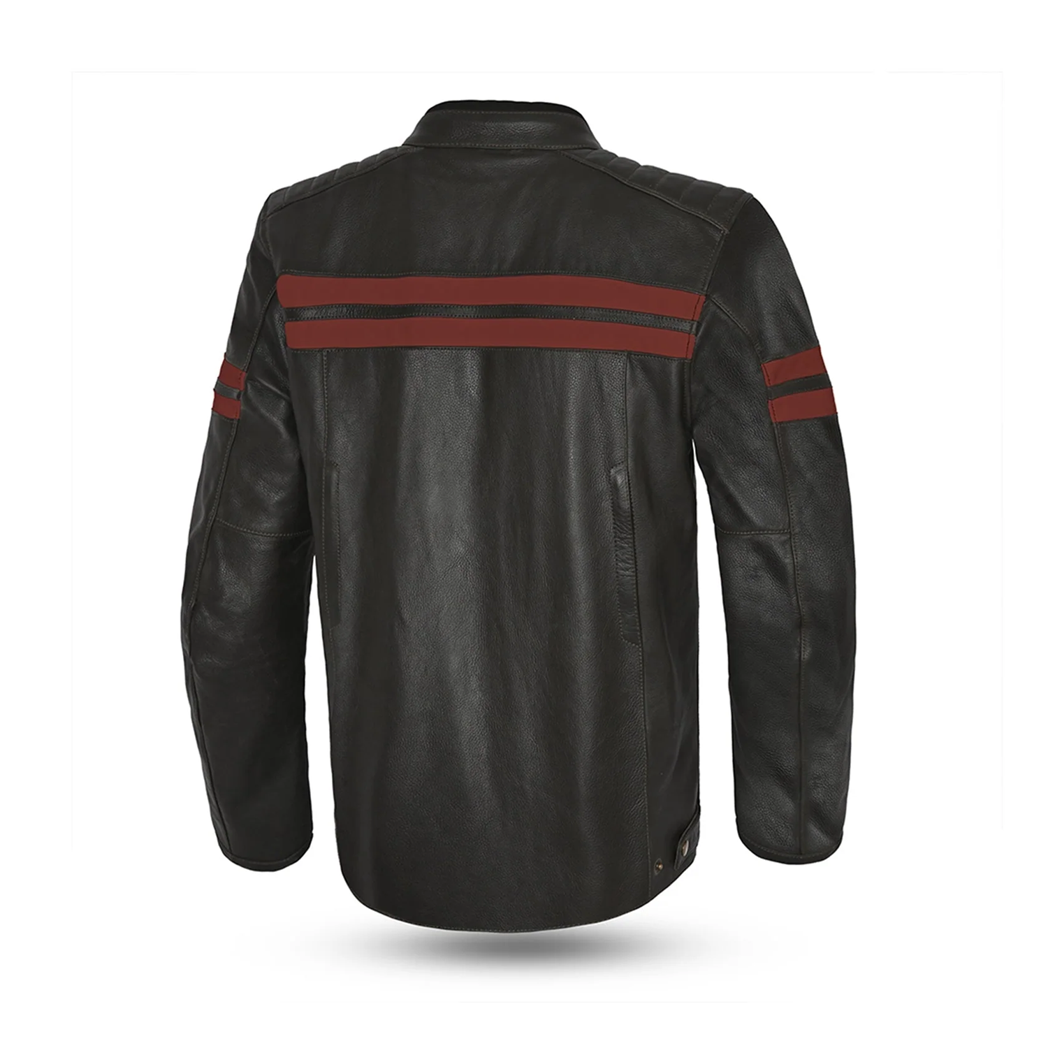 BELA STARK Casacos De Moto Couro Escuro Preto Marron Vermelho – 3 – Maximomoto PT