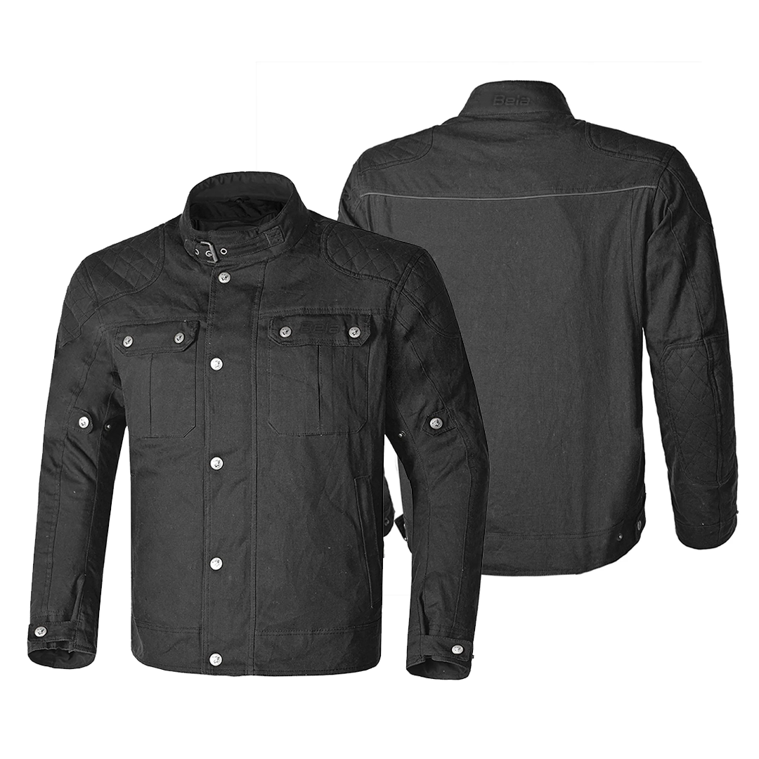 BELA CLUTCH COTTON WAX Motorcycle Textile Jackets Black – 2 – Maximomoto PT