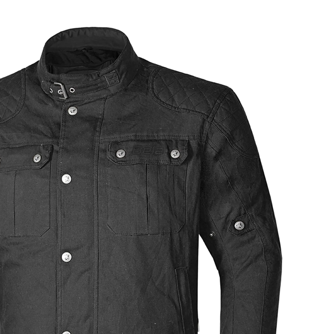 BELA CLUTCH COTTON WAX Motorcycle Textile Jackets Black – 7 – Maximomoto PT