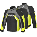 BELA CORDANIEL Casacos De Moto Textil Preto Cinzento Escuro Amarelo