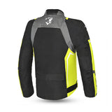 BELA CORDANIEL Motorcycle Jacket Black Dark Gray Yellow Textile