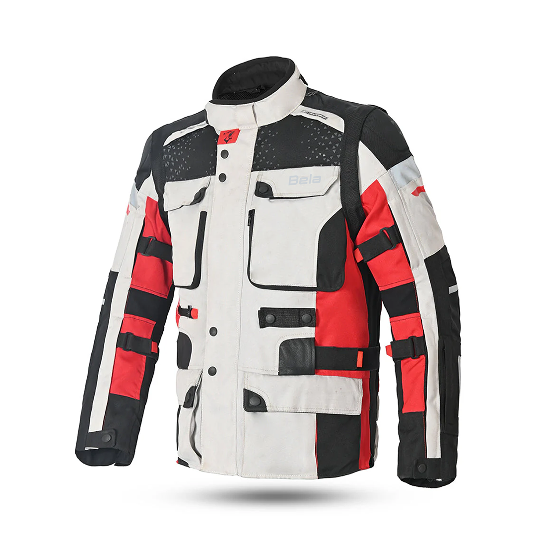 BELA CROSSROAD EXTREME WP Moto Casacos Cinza Gelo Vermelho – 1 – Maximomoto PT