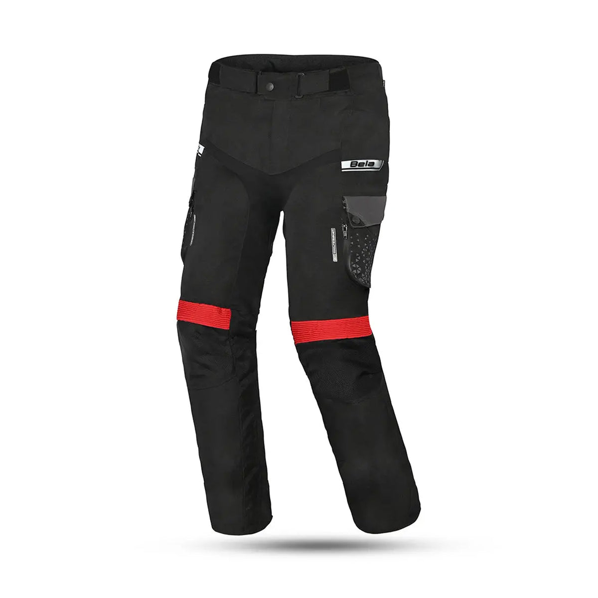 BELA EXTREME CROSSROAD WP Moto Textile Pants Black Anthracite Red