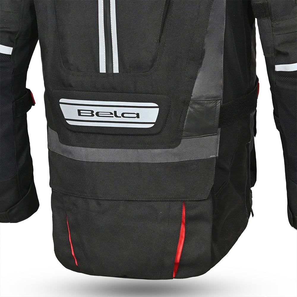 BELA CROSSROAD EXTREME WP Moto Têxtil Casacos Preto Antracite Vermelho - Imagem central traseira da Casacos