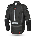 BELA CROSSROAD EXTREME WP Moto Têxtil Casacos Preto Antracite Vermelho - Imagem traseira da ja Casacos